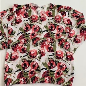 Floral print cardigan